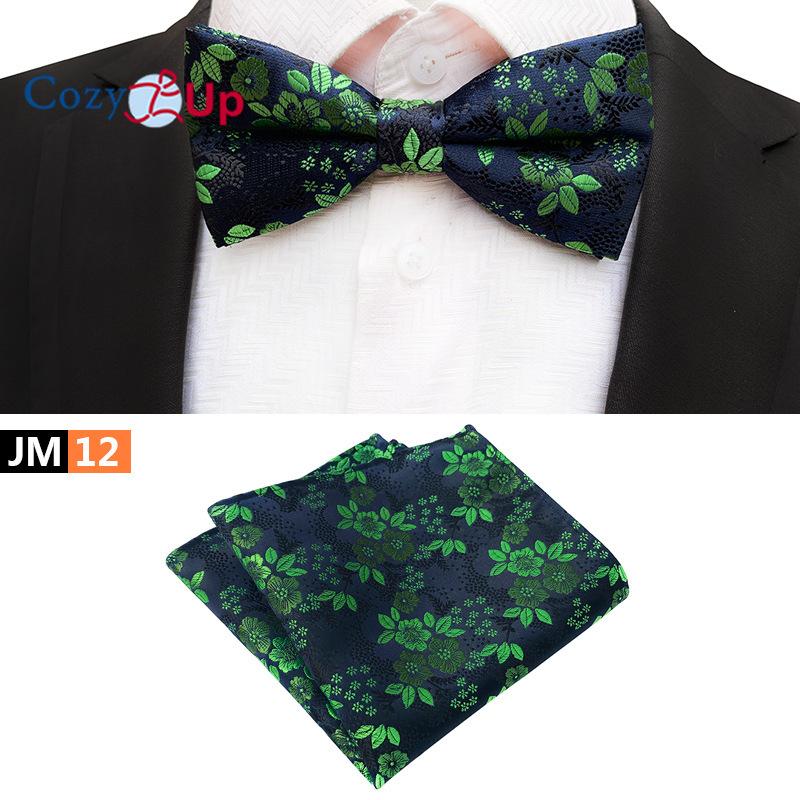 İki Parça Takım Paisley Papyon ve Cep Mendilleri