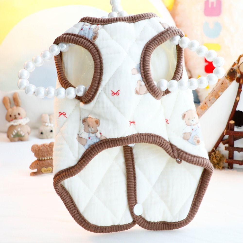 Fashion Cotton Pet Dog Clothes Cute Bear Thickened Puppy Clothes Vest Cat Clothes Winter Warm Teddy Bear Coat Winter