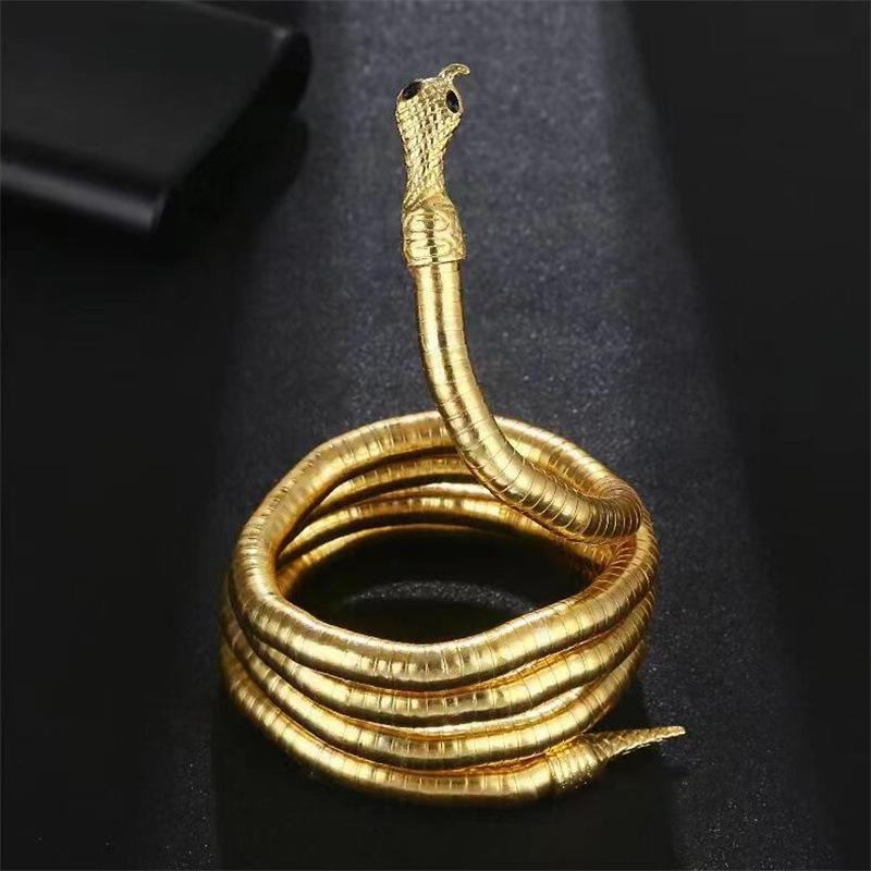 Dark Earth Cool Snake Necklace Men and Women European and American Style Exaggerated Niche Personality Design Sense Adjustable