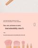 5-Piece Travel Makeup Brush Set with Mirror Box - Includes Foundation and Eye Detail Brushes