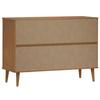 MOLDE Brown Drawer Cabinet 113 x 40 x 80 cm Solid Pine Wood