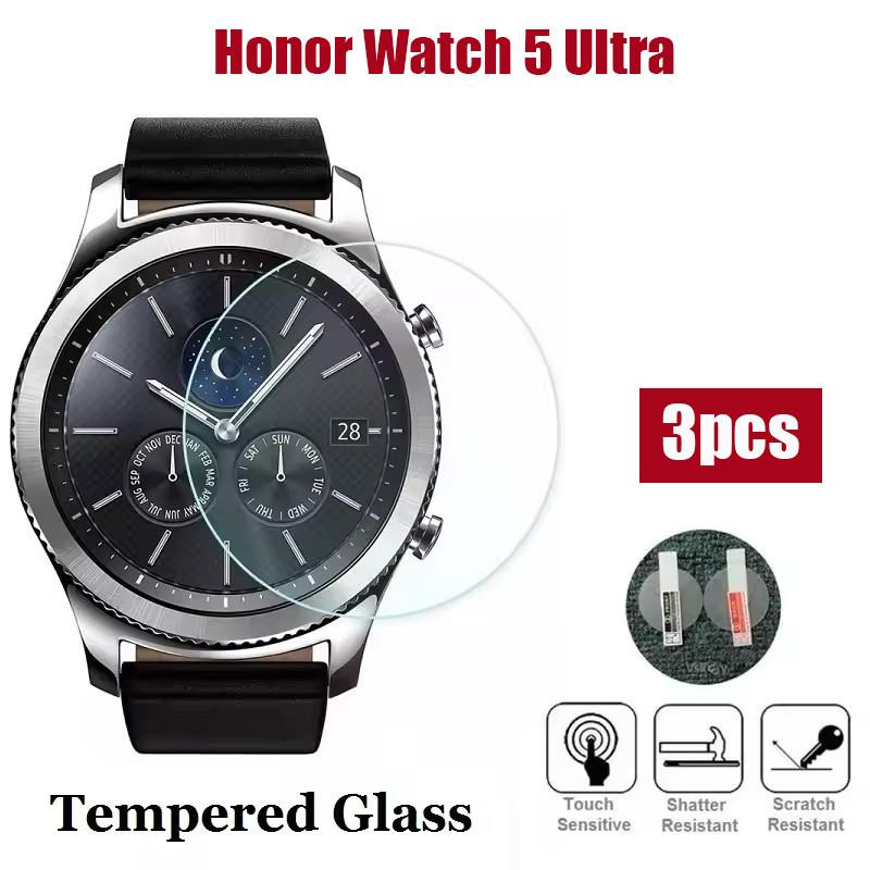 3PCS Clear Tempered Glass Screen Protector Film for Honor Watch 5 Ultra Screen Protection Glass Film