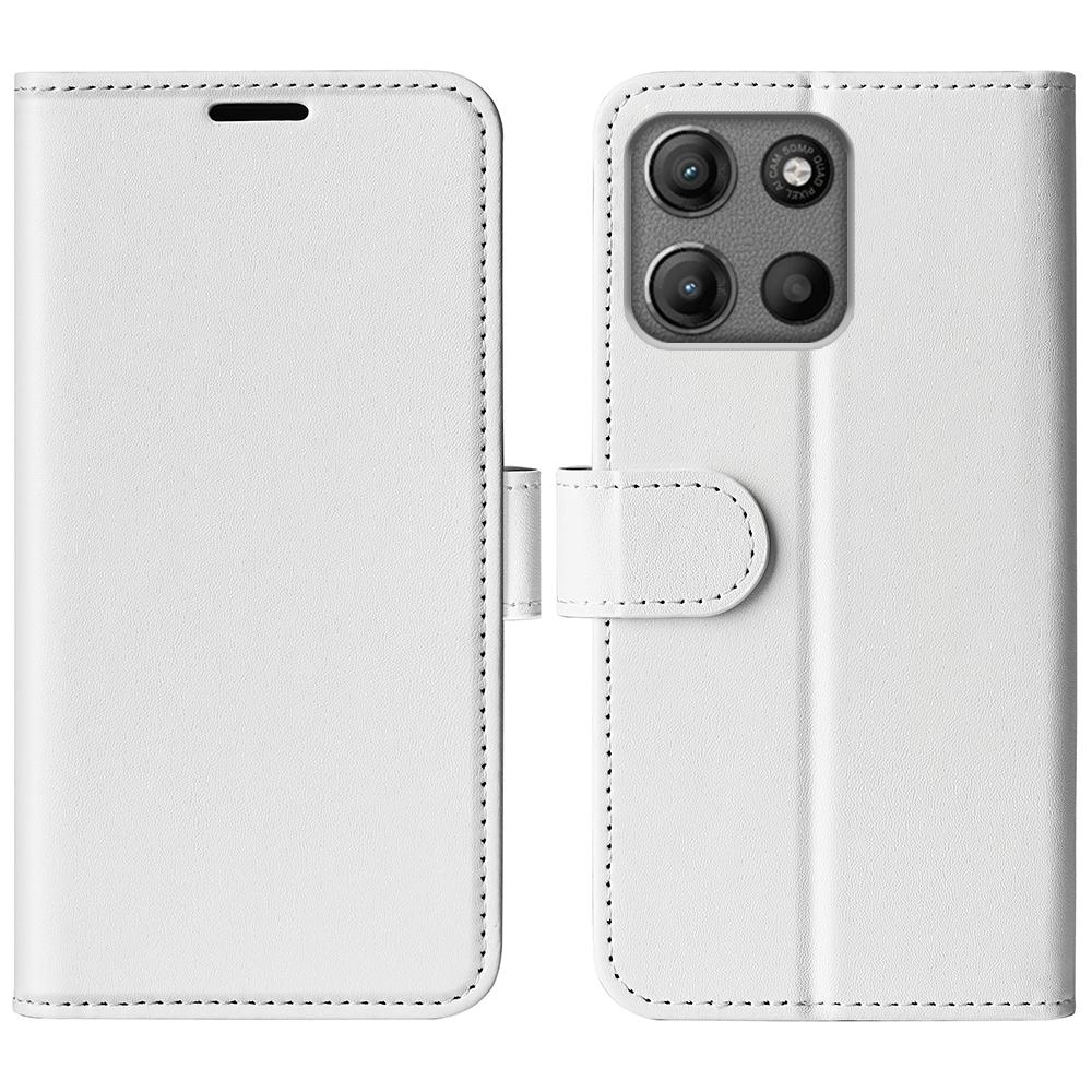 For Motorola Moto G15 4G Wallet Case Crazy Horse Texture Stand Leather Phone Cover