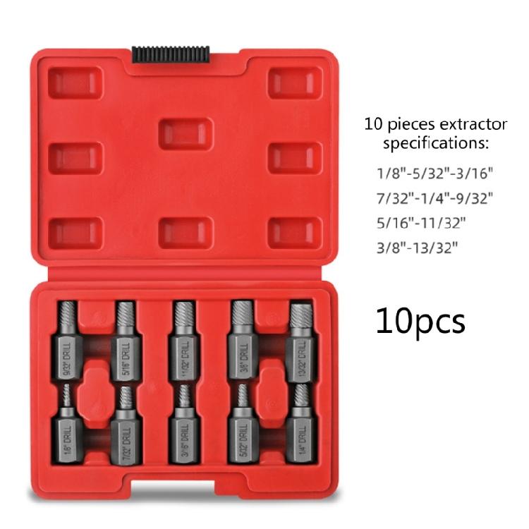10/25Pcs Screw Extractor Set 3.2-10.3mm Heavy Duty Hex Head Screw Extractor Set