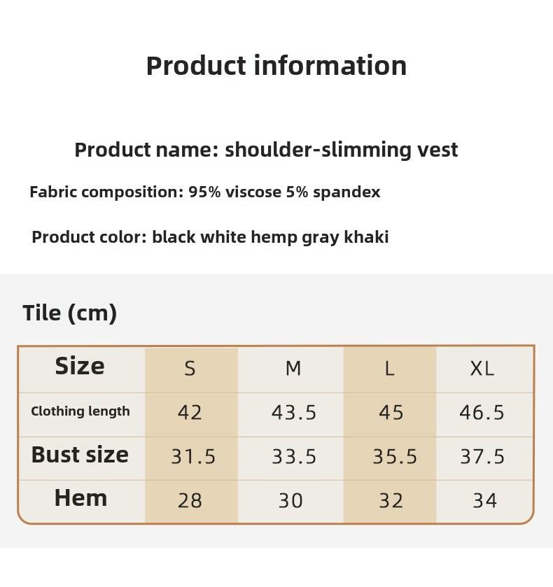 Modal Thread Chest-Pad Suspender Vest: Women's Slim High-Collar Tube Top for Summer