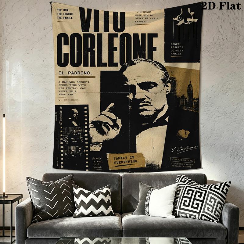 The Godfather Trilogy Family Business Tapestry Fashion Print Background Cloth Atmospheric Background Cloth Home Decor Work Of Art