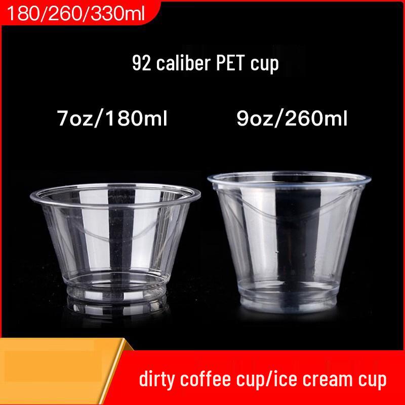 Disposable Plastic Cups for Cold Drinks & Sundaes
