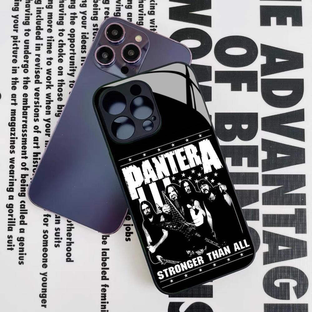 Pantera Ritual Metal Band Phone Case for Iphone 15 14 12 11 13 Pro Max Mini 8 X Xr Xs Puls Black Glass Cover