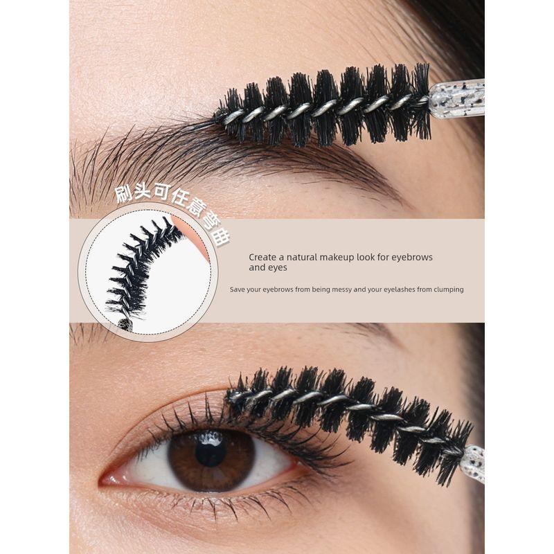 Spiral Crystal Eyelash Brush, Bendable Disposable Eyebrow Brush, Portable Eyelash Tool, Eyelash-Specific Brush, Eyebrow Comb