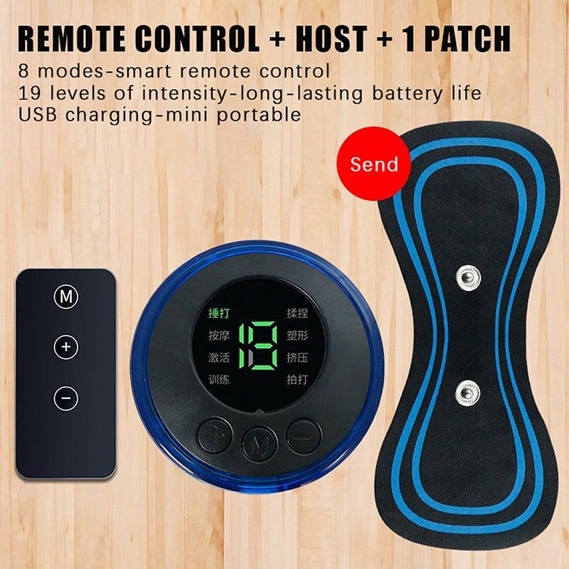 Portable Ems Neck Massager With 8 Modes And Lcd Display Perfect For Neck Back Muscle Pain Relief Home Office Travel