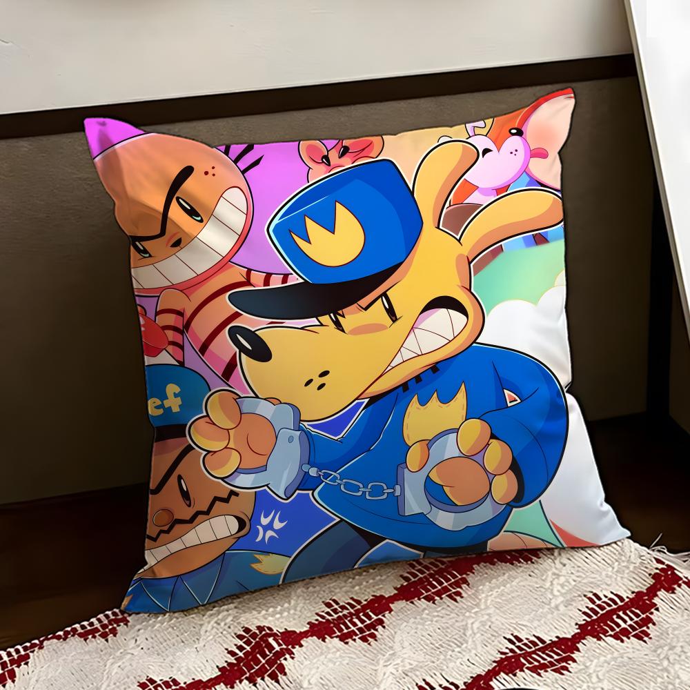 Anime DDogman Cushion Cover Reversible Soft Durable Pillow Cover Home Car MultiScene Use for Daily Comfort