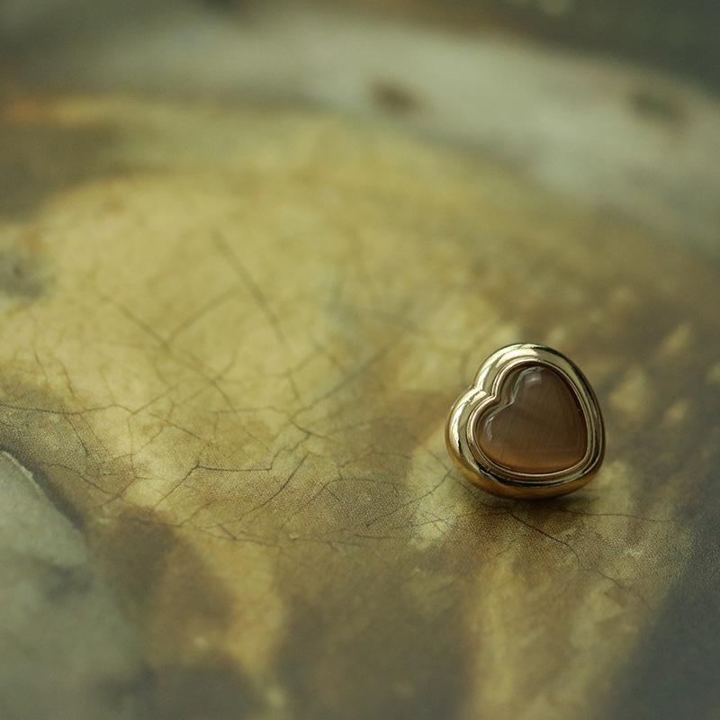 

10pcs Metal Pearlescent Peach Heart Button Women S Clothing Love-Shaped Shirt Sleeve Collar Buckle Knitted Cardigan Cheongsam Decorative Buckle Heart & 12mm