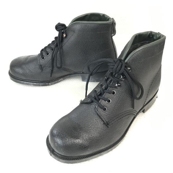 

Vintage German robusta echt leder Pebbled Leather Officer Boots Size 41 25.5-26.0cm Black Military Police Shoes
