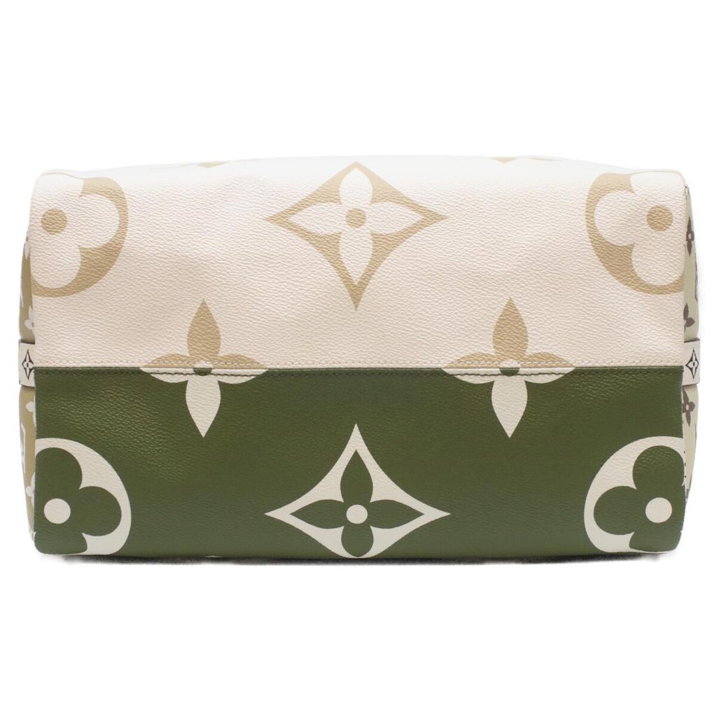 LOUIS VUITTON M44572 Monogram Giant Creme Khaki Speedy Bandolier 30 Boston bag Creme/KhakiUsed