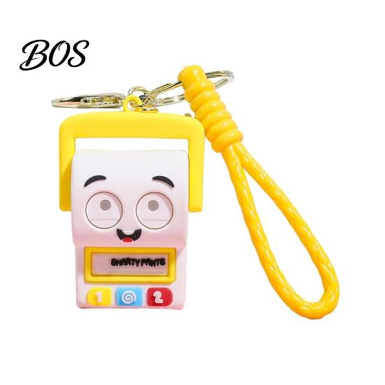Holiday Party Keyring Charm Keychain Pendant, Silicone Cartoon Anime Figure Key Holder, Pendant Favor for Children Friends Backpack Decoration Safe B