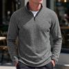 Men's Quarter-Zip Pullover Long Sleeve Stand Collar Sweatshirt Casual Loose Top