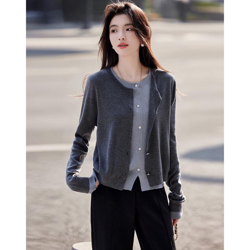 Demana Women's Faux Layered Color-Block Knit Sweater