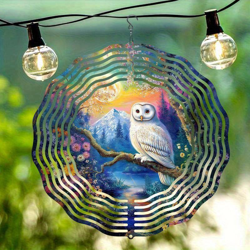 10 Zoll Hängender Windspinner mit 360-Grad-Haken für Balkon-Gartendekor Frühling Sommer Außendekoration
