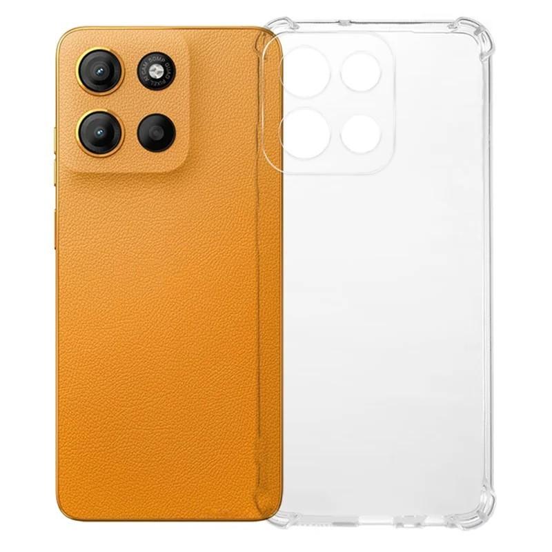 

For Motorola Moto G15 4G TPU Case WANLONFENG WL3 Series 1.5mm Phone Cover with Tempered Glass Film Transparent