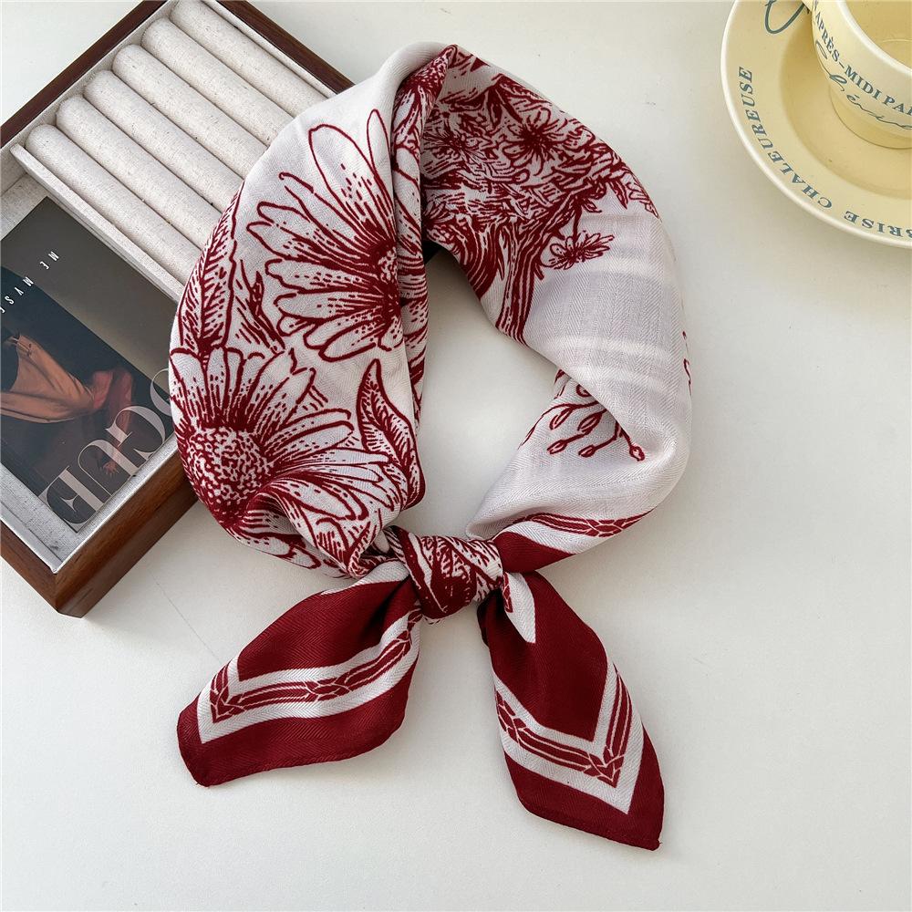 65*65cm Square Hair Scarf Cotton Bandanas Hairband Headband Hairscarf Headscarf Turban Shawl Wrap