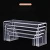 Acrylic Display Risers for Funko Action Figures,Jewelry,Makeup,Display Shelf Stand for Cupcake, Clear U Shape Showcase Fixtures