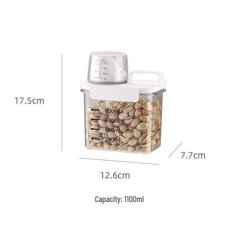 Transparent Moisture-Proof Laundry Powder Storage Box with Scale