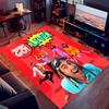 1pc Danny Go Print Area Rug - Soft, Washable Non-Slip Indoor Mat for Office Chairs, Living Room, Home Office Decorative Rug