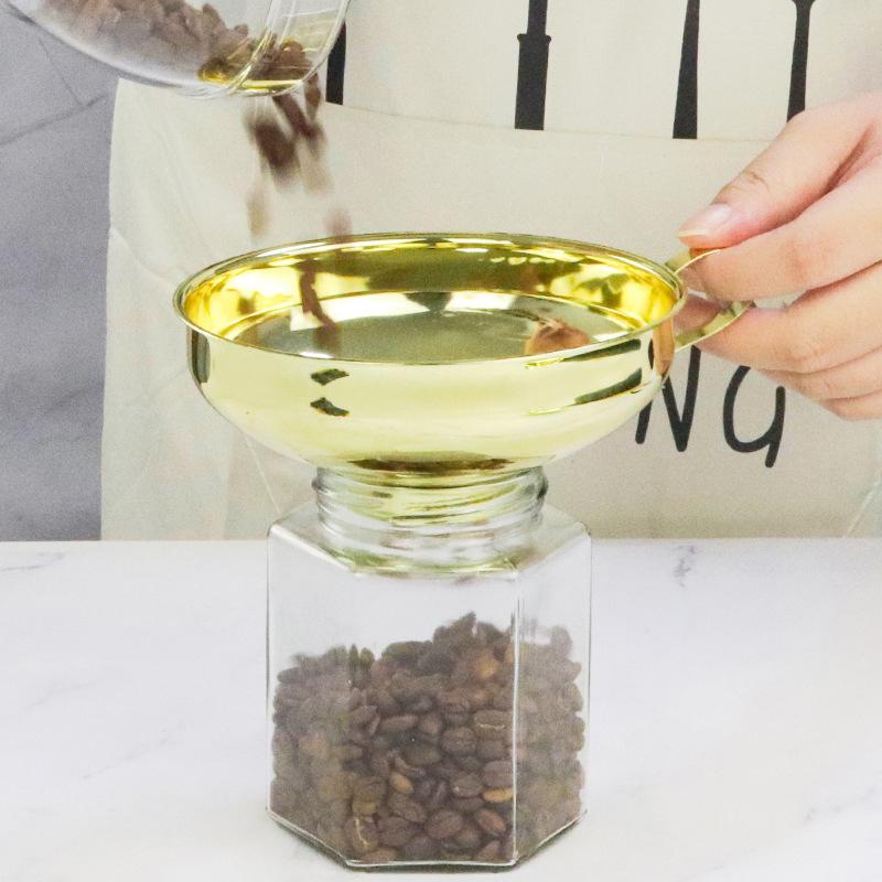 1/2 Pcs Stainless Steel Wide Mouth Funnel Kitchen And Household Large Diameter Funnel Multifunctional Jam Canning Funnel
