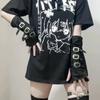Punk style gloves, super cool rivet sleeves, spicy girl sun protection, metal buckle gloves