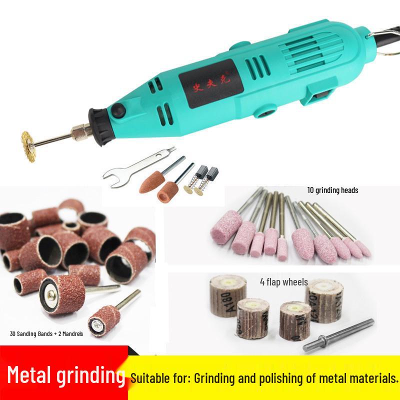 Copper Electric Grinder Pen for Wood, Jade, and Root Carving – Miniature Electric Drill and Grinding Tool