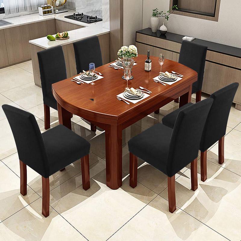 Huse pentru scaune de culoare solidă, spandex elastic, huse pentru scaune albe pentru sufragerie, nuntă, banchet, hotel, decor acasă