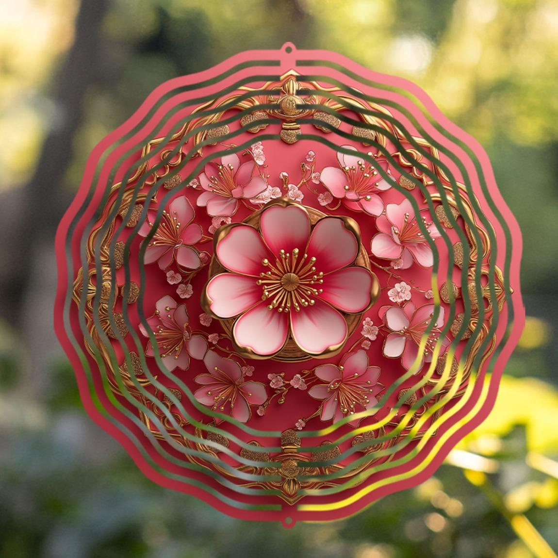 

360 Degree Rotating 10 Inch Metal Wind Spinner for Garden Balcony Decor Elegant Hanging Wind Chime No Electricity Needed Great Gift Idea 01A