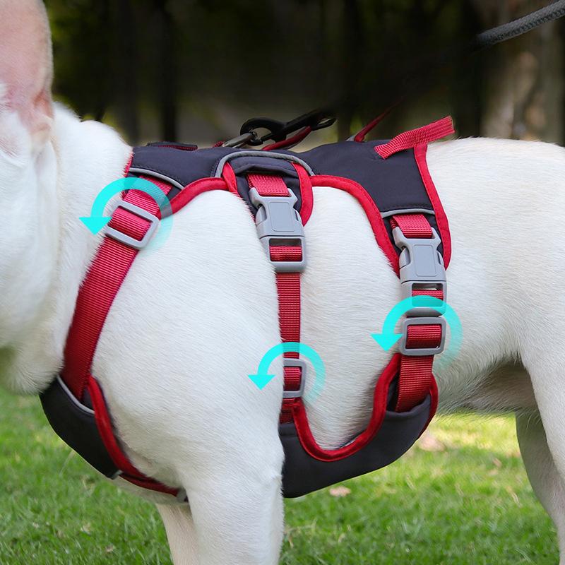 Dog Chest Straps Small and Medium-sized Dog Chest Straps To Prevent Breaking and Pulling Leash Reflective Anti-escape Leash