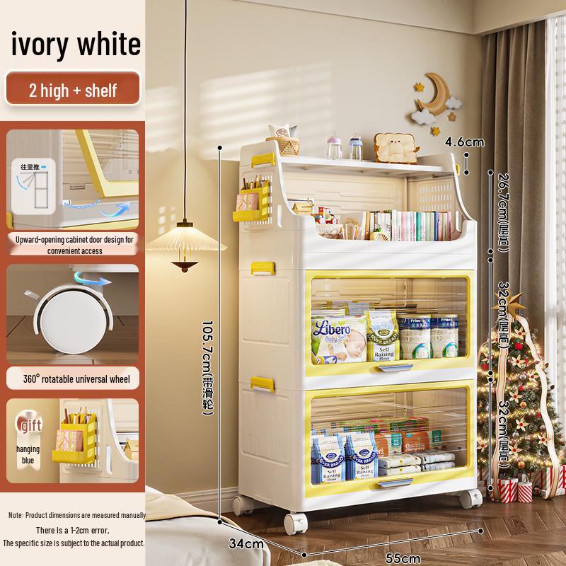 Folding Storage Cabinet for Kids - Wardrobe, Clothes Organizer, Toy & Snack Shelf