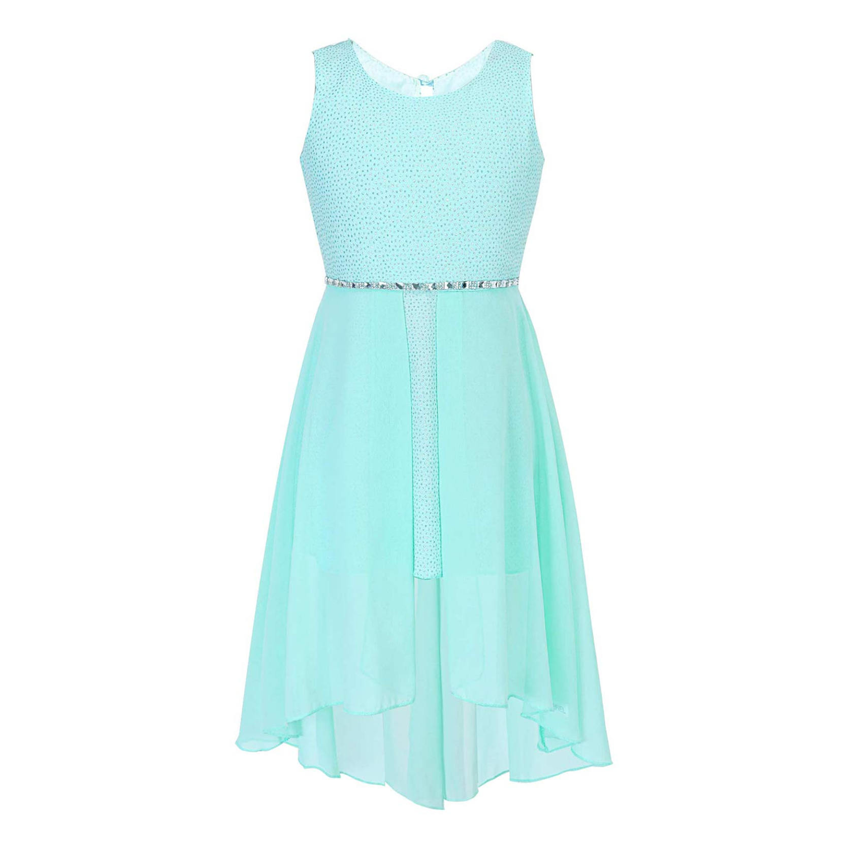 

Детское шифоновое платье с блестками для девочек, пышное свадебное платье подружки невесты, летнее праздничное платье длиной до колена для девочек 7-8 Years мятный зеленый