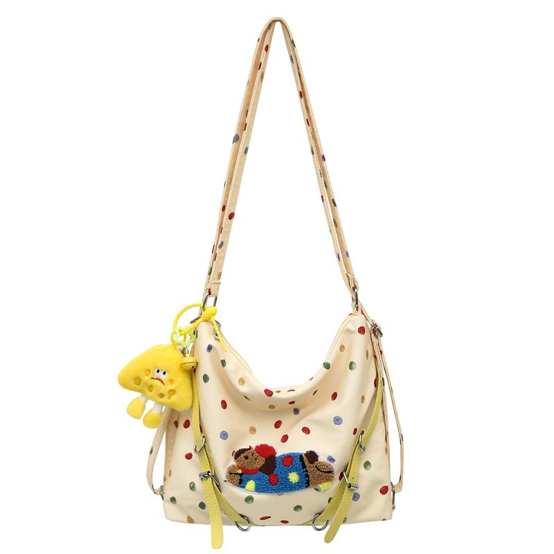 New DCLOUD Nylon Crossbody Bag Women's Yellow/White/Blue TBT232