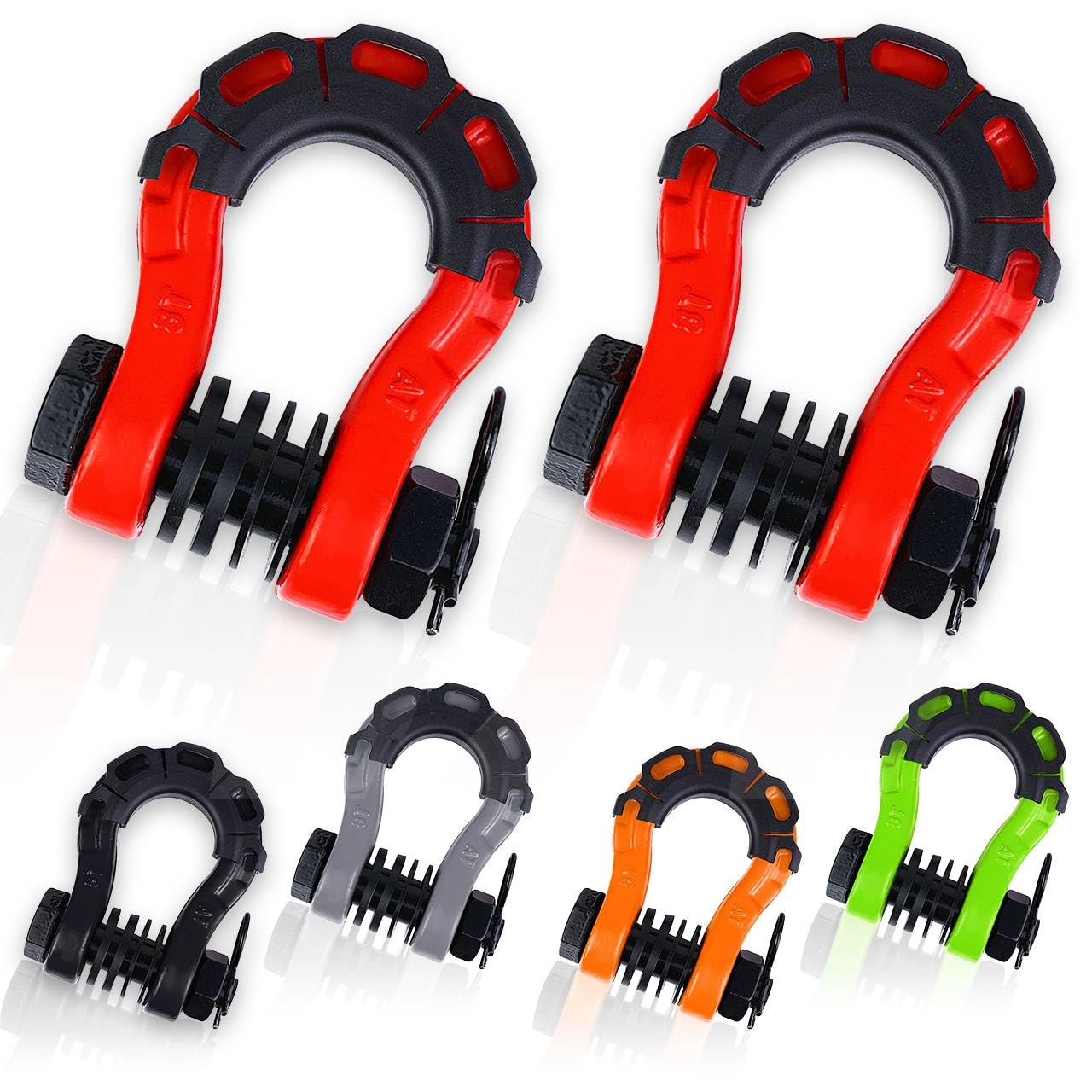 

CALIFAKT Кованые буксировочные дюймовые крюки высокой прочности для и буксировочных штанг D-образные скобы, 3/4 U-образные, Сверхмощные, Прицепы, Грузовики, Тросы, Внедорожники, (Набор из 2 штук, красный)