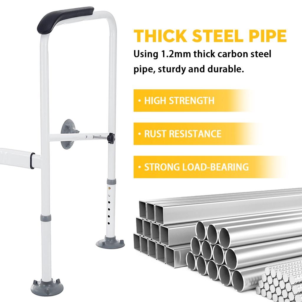 Toilet Safety Rail Anti-slip Bathroom Grab Bar Adjustable Toilet Frame Rack Safety Rails Shower Handrail Health Care Equipment for Elderly Disabled