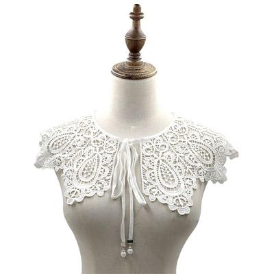 Perfect Match Three Styles Cotton Fake Collar Shawl Wrap Hollow Out Floral Doll Collar Detachable Shirt False Collar Blouse Top Accessories
