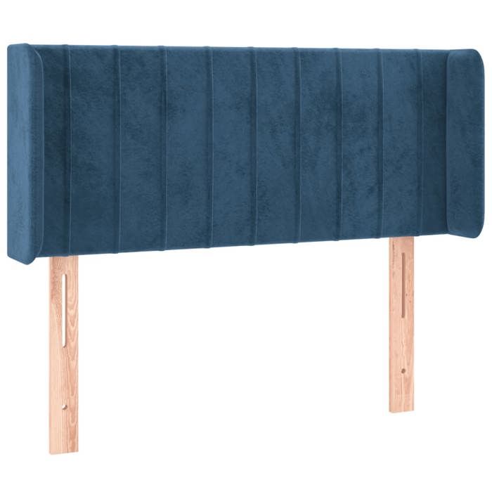 VidaXL Tête de Lit à LED Meuble de Chambre à Coucher Accessoire de Lit Simple Tête de Cadre de Lit Intérieur Bleu Foncé 3123514