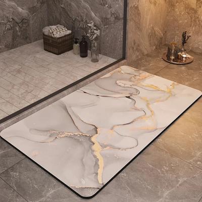 Luxury Bathroom Mats Anti Slip Shower Bath Mat Super Absorbent Quick Dry Foot Floor Mat Toilet Rug Doormat Carpet Washable Decor
