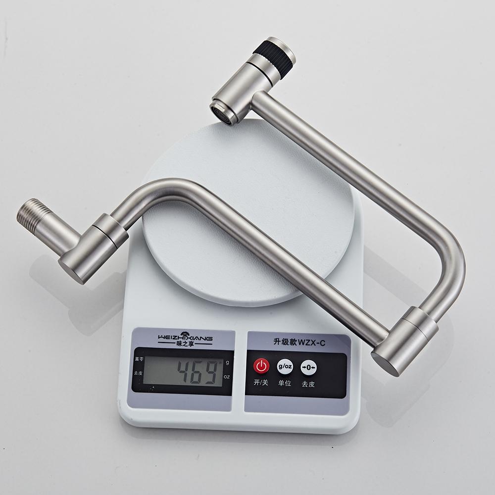 Grifo de cocina de agua fría de montaje en pared BAKALA, grifo giratorio para baño, grifo exterior de acero inoxidable 304