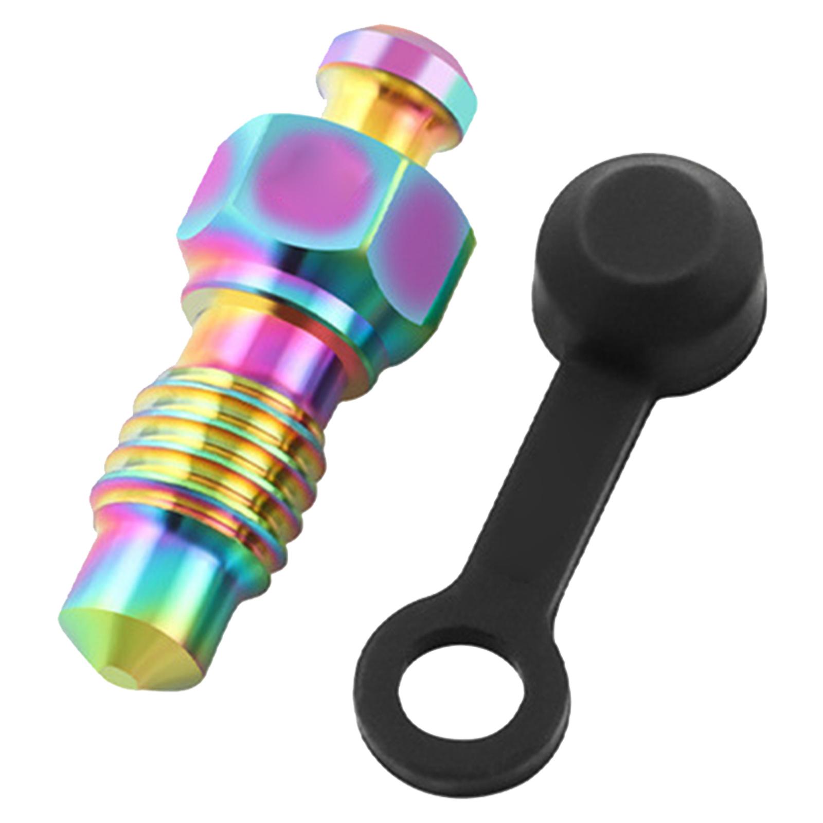 

Винт для выпуска воздуха для суппорта дискового тормоза с пылезащитным колпачком Винт для прокачки тормозного суппорта мотоцикла Металлический винт для прокачки Аксессуары 1 разноцветный