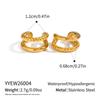 Xia Ling 18K Gold Stainless Steel No-Piercing Ear Cuff Earrings - European & American Style