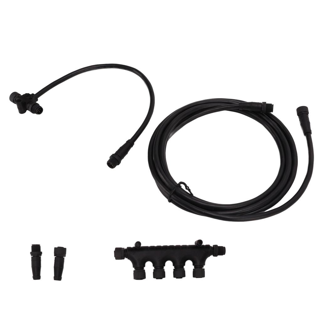 for NMEA 2000 Backbone Drop Cables Multiport Tee Terminators Kit 5Pin M12 Thread IP67 Waterproof for Lowrance Networks