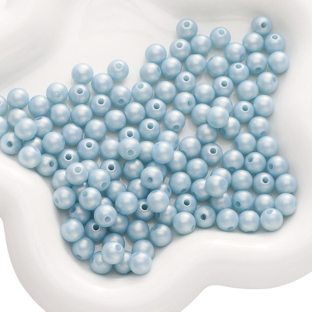 Handmade Beads 8mm Acrylic Dream Color Fantasy Gold Round Beads Handmade DIY Hand String Beads Accessories Bracelet Necklace Jewelry Loose Beads