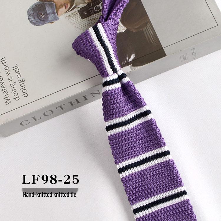 Stylish British Casual Slim Fit Knit Wool Tie, Unisex, 6cm Width.