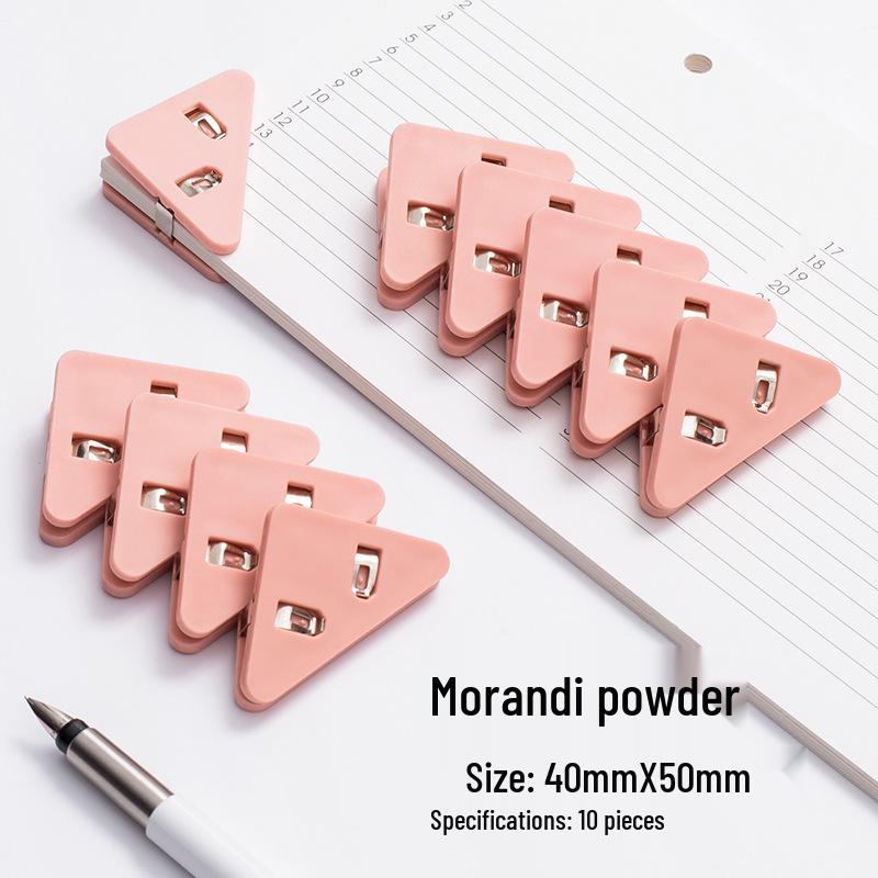 Transparent Triangle Corner Paper Clip - Office & Student Organizer