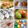 6Pcs Simulation Artificial Egg Easter DIY Painting Crafts Pretend Play Kids Toy