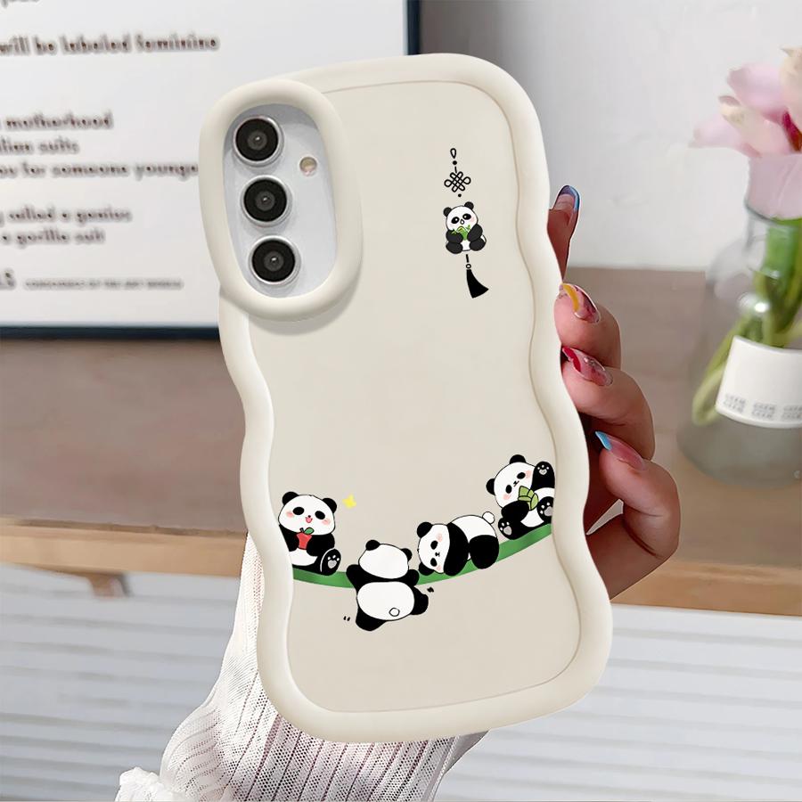 Cartoon Cute Panda Soft Phone Cover Case for Samsung Galaxy A13 A21s A12 A52 A16 A11 A14 A15 A05 A22 A33 A23 A03 A53 A06 A04